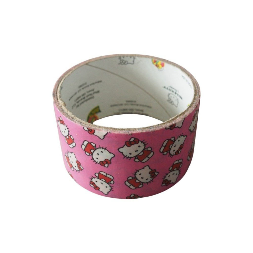 Duck Brand Hello Kitty Pink Pattern Duct Tape Sanrio Crafting Good Partial Roll